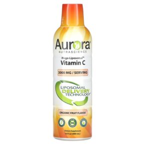 Aurora Nutrascience Mega-Liposomal Vitamin C Organic Fruit 3.000 mg 16 fl oz (480 ml) 628504648001