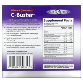 Aurora Nutrascience Ultra-Liposomal C-Buster 30 Packets 0.34 fl oz (10 ml) Each 628504648353