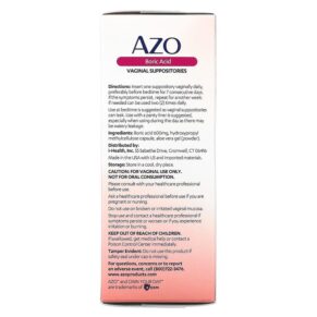 Azo Boric Acid Vaginal Suppositories 600 mg 30 Suppositories 787651760308