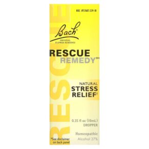 Bach Original Flower Remedies Rescue Remedy Natural Stress Relief 0.35 fl oz (10 ml) 741273003908