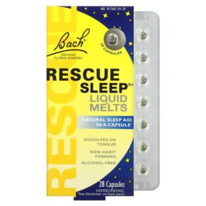Bach Original Flower Remedies Rescue Sleep Liquid Melts 28 viên 741273015284