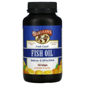 Barlean's Fresh Catch Fish Oil Supplement Omega-3 EPA/DHA Orange 250 viên 705875610087