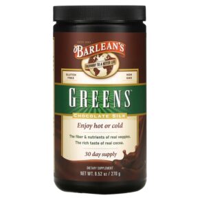 Barlean's Greens Chocolate Silk 9.52 oz (270 g) 705875300094