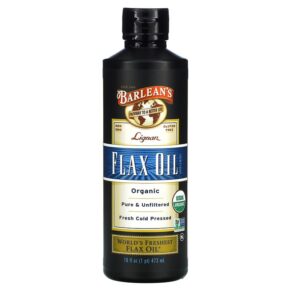 Barlean's Organic Lignan Flax Oil Supplement 16 fl oz (473 ml) 705875000161