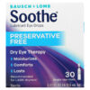 Bausch + Lomb Soothe Lubricant Eye Drops Preservative Free 30 Single-Use Vials 0.02 fl oz (0.6 ml) 310119022191