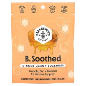 Beekeeper's Naturals B.Soothed Ginger Lemon 14 viên 834706000138