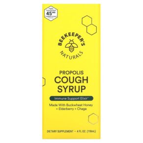 Beekeeper's Naturals Propolis Cough Syrup 4 fl oz (118 ml) 628055142843