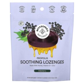 Beekeeper's Naturals Propolis Soothing Elderberry 14 viên 628055142638