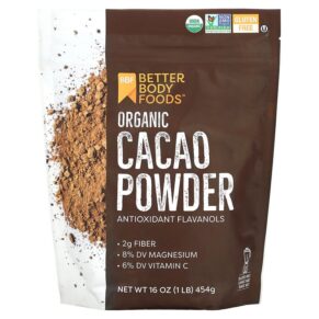 BetterBody Foods Organic Cacao Powder 1 lb (454 g) 897922002928