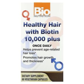 Bio Nutrition Healthy Hair + Biotin 10.000 Plus 60 viên 854936003297