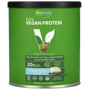 Biochem 100% Vegan Protein Vanilla 24.4 oz (691 g) 015794017950