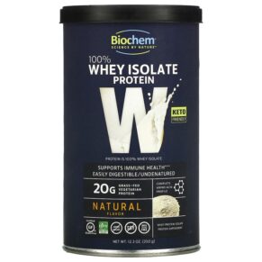 Biochem 100% Whey Isolate Protein Natural 12.3 oz (350 g) 015794018407