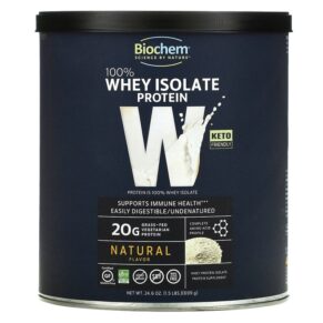Biochem 100% Whey Isolate Protein Natural 24.6 oz (699 g) 015794018414