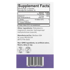 BioGaia Osfortis with Vitamin D 60 Capsules 602359460254