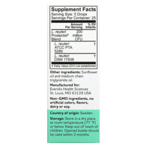 BioGaia Prodentis Baby Probiotic Drops For Gums and Teeth 0.17 fl oz (5 ml) 602359460438