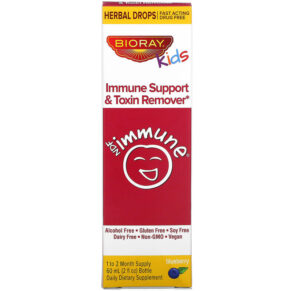 Bioray Inc. Kids Immune Support & Toxin Remover Blueberry 2 fl oz (60 ml) 752830678880