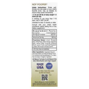 Bioray Inc. Kids NDF Pooper Bowel Mover & Toxin Removal Mango 2 fl oz (60 ml) 646858160024