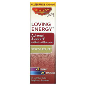 Bioray Inc. Loving Energy Adrenal Support + Medical Mushrooms Alcohol Free 2 fl oz (60 ml) 646858160086