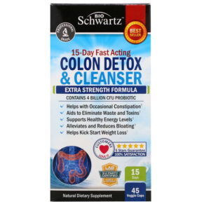BioSchwartz 15-Day Fast Acting Colon Detox & Cleanser 45 viên 737212751092
