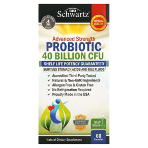 BioSchwartz Advanced Strength Probiotic 40 Billion CFU 60 viên 737212750903