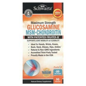BioSchwartz Glucosamine MSM + Chondroitin + Patented Fruitex-B 90 viên 737212751214