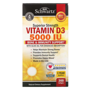 BioSchwartz Superior Strength Vitamin D3 5.000 IU 360 viên 737212751191