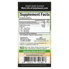 BioSchwartz Ultra Premium Advanced Prebiotic 60 Capsules 3 BioSchwartz Ultra Premium Advanced Prebiotic 60 Capsules 737212751306
