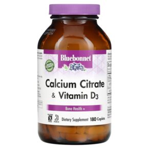 Bluebonnet Nutrition Calcium Citrate & Vitamin D3 180 viên 743715007123
