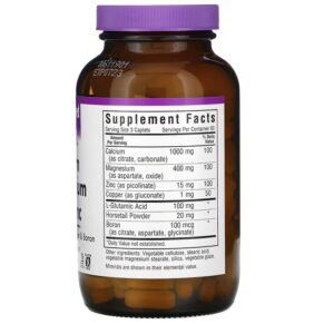 Bluebonnet Nutrition Calcium Magnesium Plus Zinc 180 Caplets 743715006997