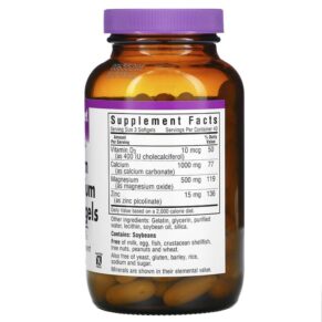 Bluebonnet Nutrition Calcium Magnesium Zinc 120 Softgels 743715007017