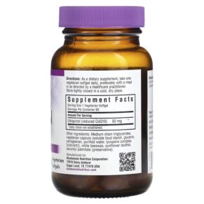 Bluebonnet Nutrition CellularActive CoQ10 Ubiquinol 50 mg 60 Vegetarian Softgels 743715007918