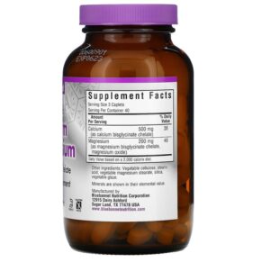Bluebonnet Nutrition Chelated Calcium Magnesium 120 Caplets 3 Bluebonnet Nutrition Chelated Calcium Magnesium 120 Caplets 743715006614