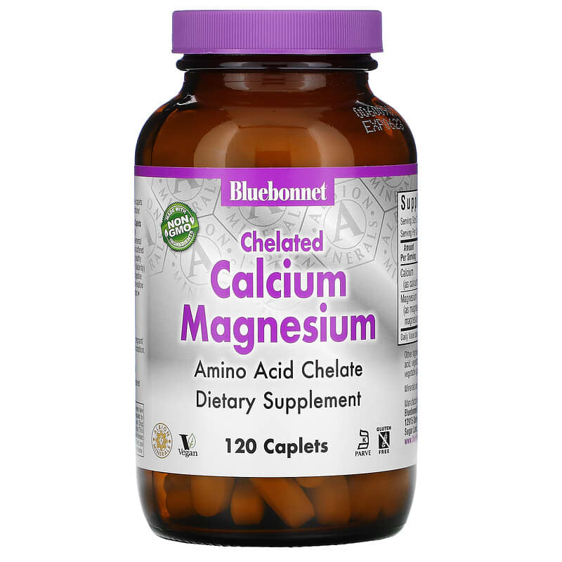 Bluebonnet Nutrition Chelated Calcium Magnesium 120 Caplets 1 Bluebonnet Nutrition Chelated Calcium Magnesium 120 viên 743715006614
