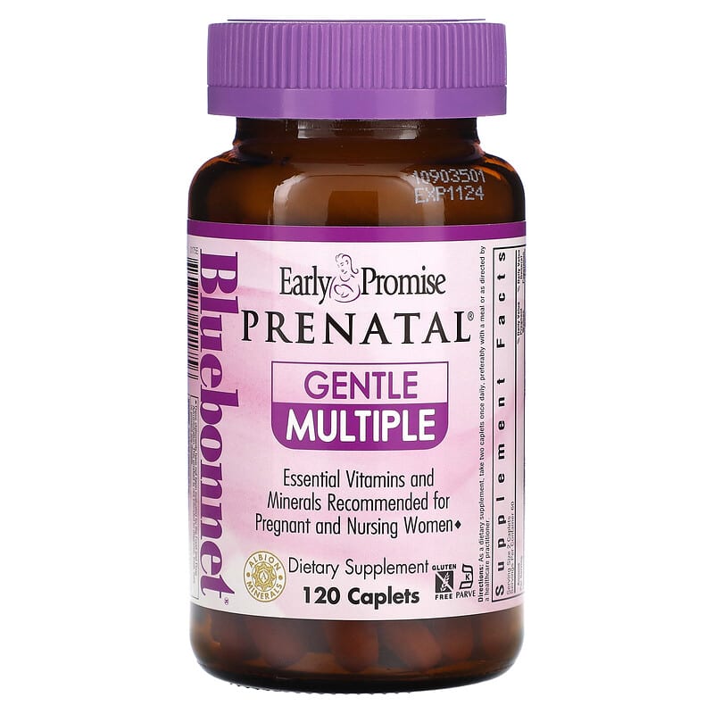 Bluebonnet Nutrition Early Promise Prenatal Gentle Multiple 120 Caplets 1 Bluebonnet Nutrition Early Promise Prenatal Gentle Multiple 120 viên 743715001756