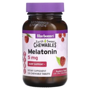 Bluebonnet Nutrition Earth Sweet Melatonin Raspberry 5 mg 120 viên 743715009974