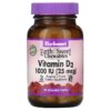 Bluebonnet Nutrition Earth Sweet Chewables Vitamin D3 Raspberry 1.000 IU (25 mcg) 90 Chewable Tablets 5 Bluebonnet Nutrition Earth Sweet Vitamin D3 Raspberry 1.000 IU (25 mcg) 90 viên 743715003620