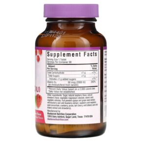 Bluebonnet Nutrition EarthSweet Chewables Vitamin D3 Raspberry 2.000 IU 90 Chewable Tablets 743715003644