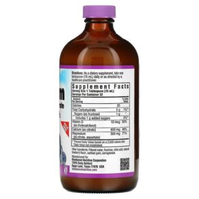 Bluebonnet Nutrition Liquid Calcium Magnesium Citrate & Vitamin D3 Blueberry 16 fl oz (473 ml) 743715006867