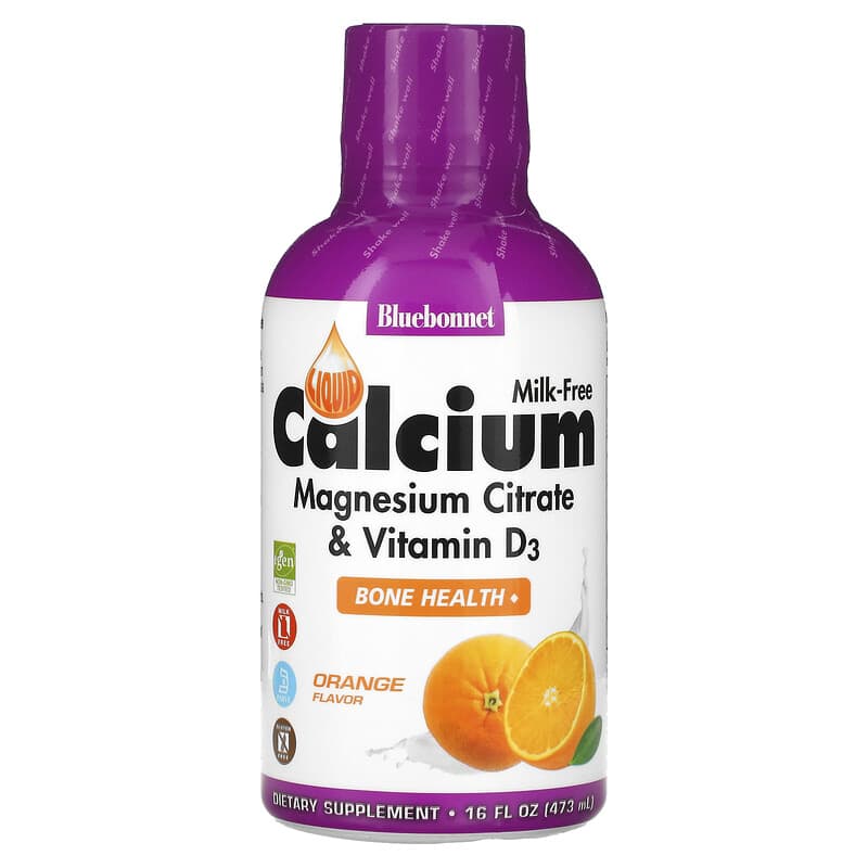 Bluebonnet Nutrition Liquid Calcium Magnesium Citrate & Vitamin D3 Orange 16 fl oz (473 ml) 1 Bluebonnet Nutrition Liquid Calcium Magnesium Citrate & Vitamin D3 Orange 16 fl oz (473 ml) 743715006904