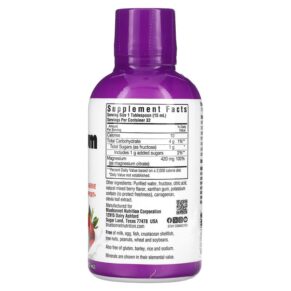 Bluebonnet Nutrition Liquid Magnesium Citrate Mixed Berry 16 fl oz (473 ml) 743715007031