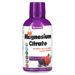 Bluebonnet Nutrition Liquid Magnesium Citrate Mixed Berry 16 fl oz (473 ml) 743715007031