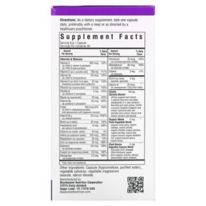 Bluebonnet Nutrition Mens One Whole Food- Based Multiple 40+ 60 Vegetable Capsules 743715001596