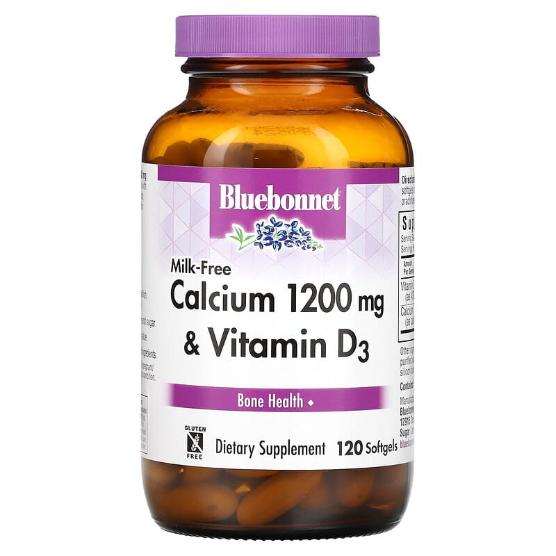 Bluebonnet Nutrition Milk-Free Calcium & Vitamin D3 600 mg 120 Softgels 1 Bluebonnet Nutrition Milk-Free Calcium & Vitamin D3 600 mg 120 viên 743715007048