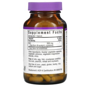 Bluebonnet Nutrition NAC 500 mg 90 Vcaps 3 Bluebonnet Nutrition NAC 500 mg 90 Vcaps 743715000650