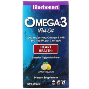 Bluebonnet Nutrition Omega-3 Fish Oil Heart Health Lemon 120 viên 743715009431