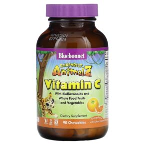 Bluebonnet Nutrition Super Earth Rainforest Animalz Vitamin C Natural Orange Flavor 90 viên 743715001923