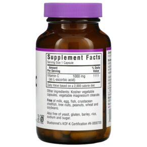 Bluebonnet Nutrition Vitamin C 1.000 mg 90 Vegetable Capsules 743715005167