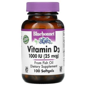 Bluebonnet Nutrition Vitamin D3 25 mcg (1.000 IU) 100 viên 743715003088
