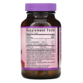 Bluebonnet Nutrition Vitamin D3 Raspberry 5.000 IU (125 mcg) 90 Chewable Tablets 743715003668