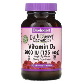 Bluebonnet Nutrition Vitamin D3 Raspberry 5.000 IU (125 mcg) 90 viên 743715003668